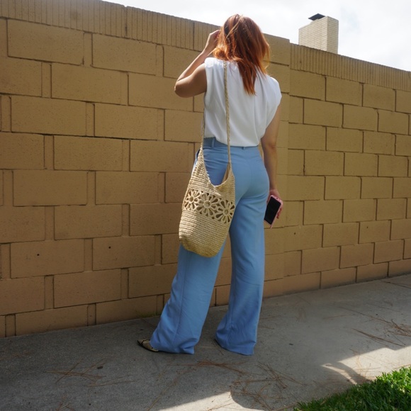 Vintage straw floral bag rare and trendy - Picture 8 of 10